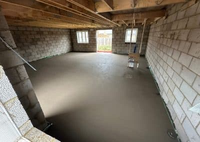 Finished floor screed at new bungalow in St James, Northampton