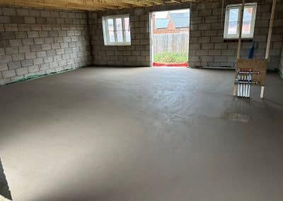 Finished floor screed at new bungalow in St James, Northampton