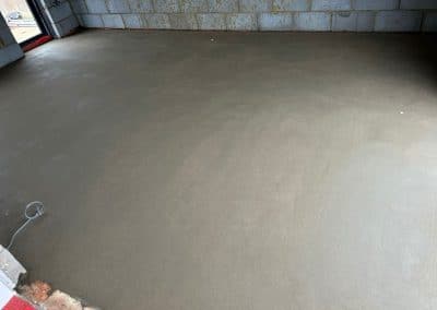 Finished screed at a home extension in Wellingborough