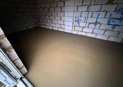 Floor screeding at a small home extension in Irchester, Northamptonshire