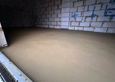Floor screeding at a small home extension in Irchester, Northamptonshire