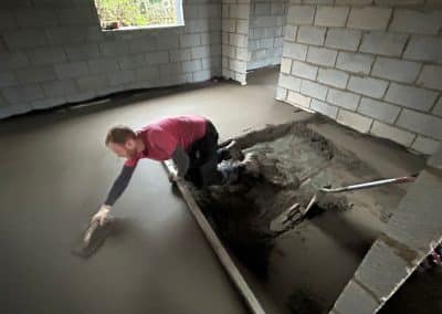 Floor screeding at Medbourne, Northamptonshire – 130㎡