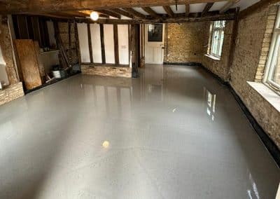 Self levelling screed at a period property in Cambridge