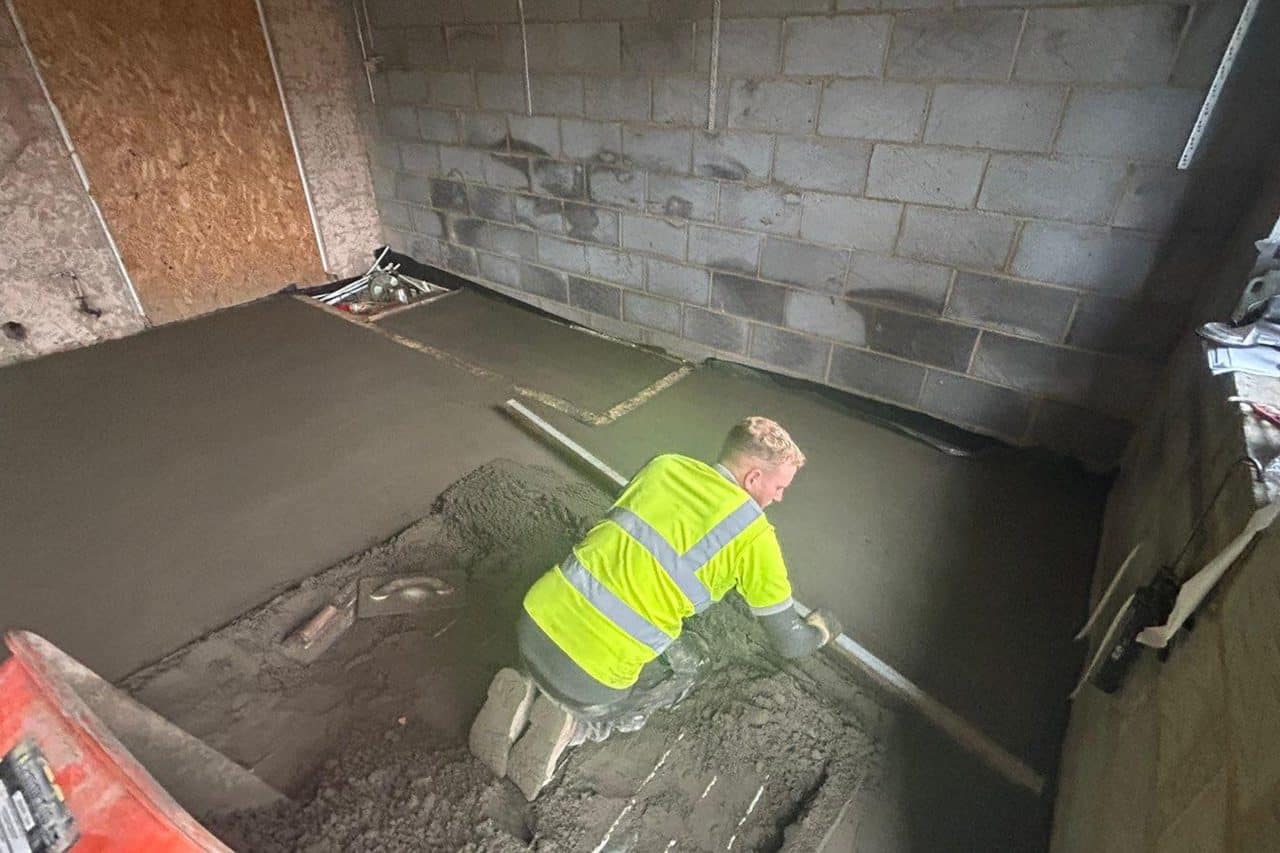 Retanol screed at a property in Newport Pagnell, Bucks