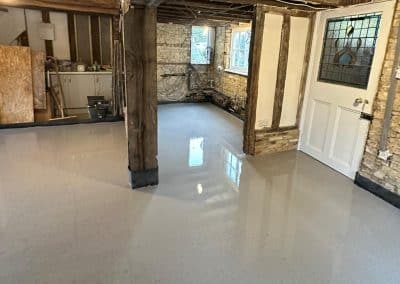 Self levelling screed at a period property in Cambridge