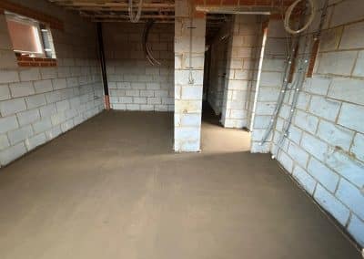 Traditional screed, at an underfloor heating installation in Kettering, Northants
