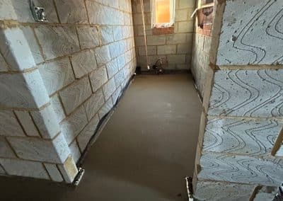 Traditional screed, at an underfloor heating installation in Kettering, Northants