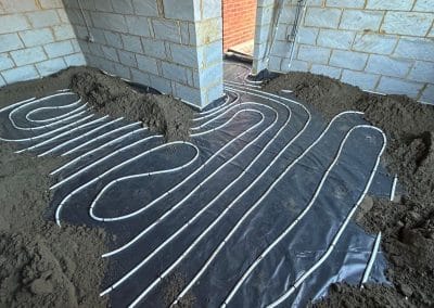 Traditional screed, at an underfloor heating installation in Kettering, Northants