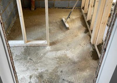 Concrete floor prior to screed being applied