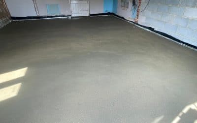 Traditional floor screed – Finedon, Northants – 30m²