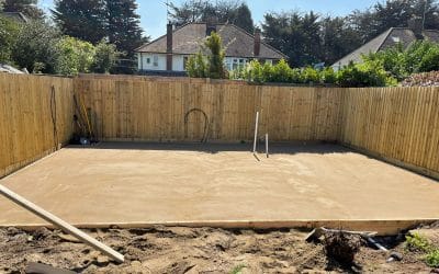 Patio / Bar area  – External screed – Northants – 50㎡