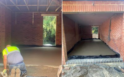 4 garages – Retanol floor screed – Daventry