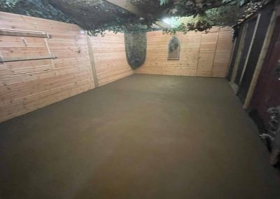 Newly installed floor screed surface in new building