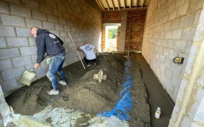 Floor screed in Marston Moretaine, Bedfordshire – 110㎡