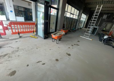Concrete surface at a retail unit
