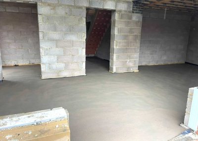 Newly installed floor screed at a new build in Rugby