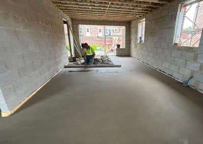 Floor screeding Rugby – 80㎡ traditional screed for Francis Jackson’s Homes