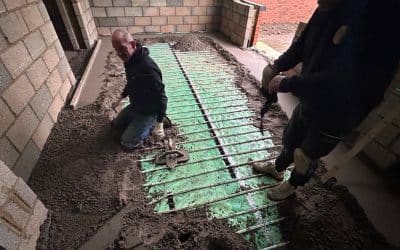 New build floor screeding at North Kilworth