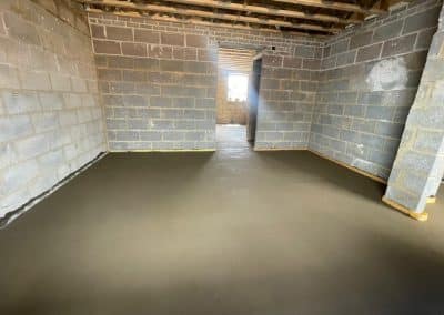 Floor screeding at a new build property in Rugby