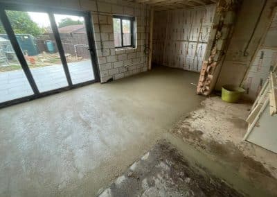 Floor screed extension – Duston, Northampton – 27㎡
