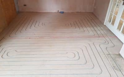 Routed underfloor heating and screed – Bedford