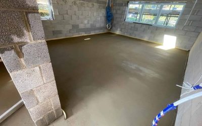 Floor screed Wollaston School, Northamptonshire