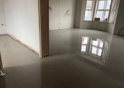 Newly installed self levelling compound