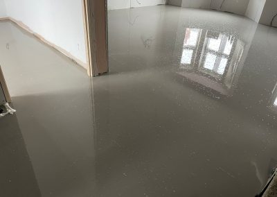 Newly installed self levelling compound