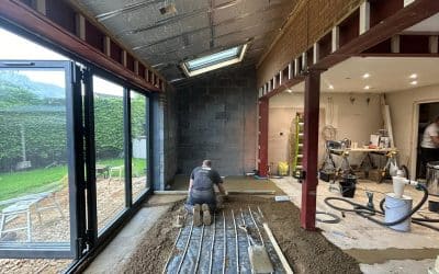 Underfloor heating screed – 20㎡ – East Hunsbury, Northampton