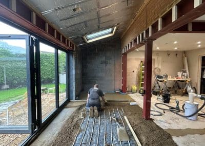 Underfloor heating screed – 20㎡ – East Hunsbury, Northampton