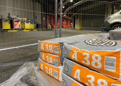 Screed materials outside Wembley Stadium