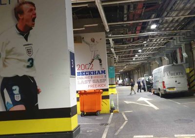 Liberty vans outside of Wembley Stadium