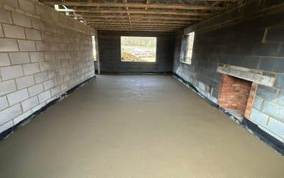 Underfloor heating screed – Medbourne, Northants